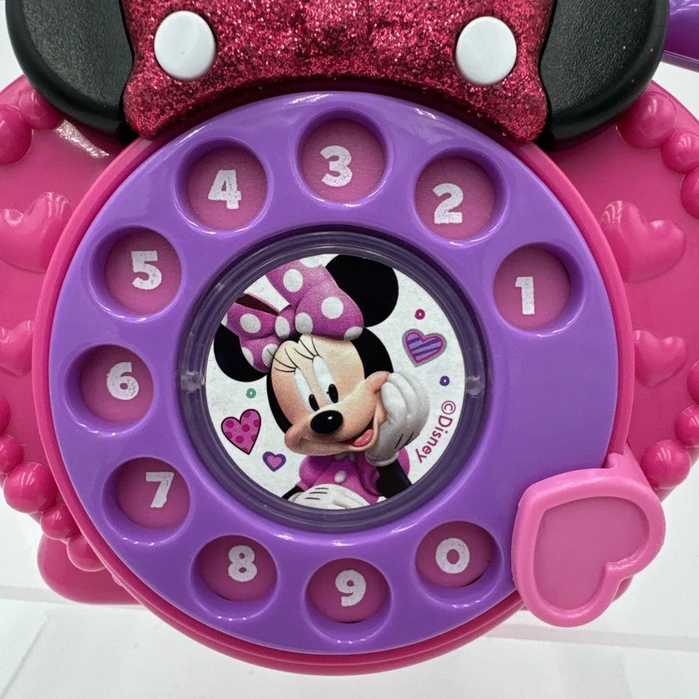 Disney Junior Minnie Mouse Ring Me Rotary Phone Pink Lights &‎ Sounds